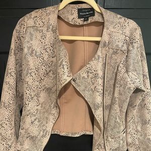 Faux snakeskin jacket